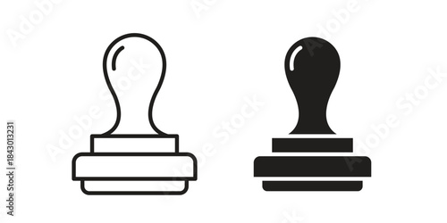 Stamp icon for template. Icon vector graphic set