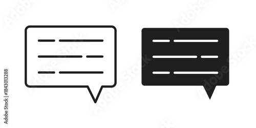 Subtitles icon for template. Icon vector graphic set