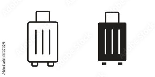 Suitcase icon for template. Icon vector graphic set