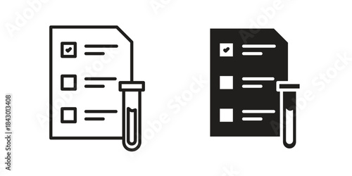 Test icon for template. Icon vector graphic set