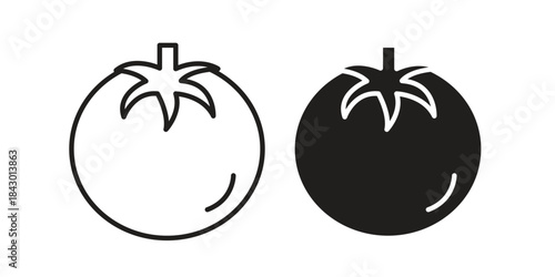 Tomato icon for template. Icon vector graphic set