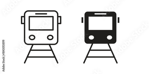 Train icon for template. Icon vector graphic set