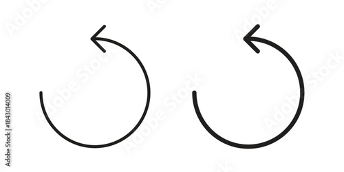 Undo icon for template. Icon vector graphic set