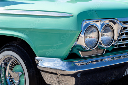 vintage car headlight