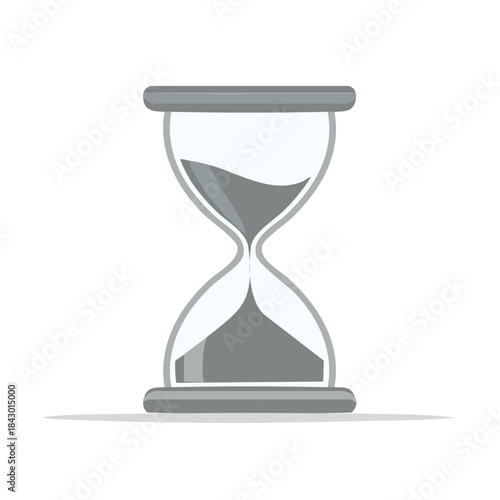 Hourglass Icon with Flowing Sand Depicting Time Passing and Deadline Concept