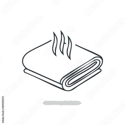 Warm Clean Laundry Folded Towel Symbol Represents Freshness for Healthcare or Hotel Linen