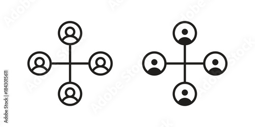 Social network icon pictogram in trendy outline style. icon, sign or symbol.