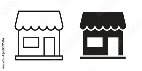 Store icon pictogram in trendy outline style. icon, sign or symbol.