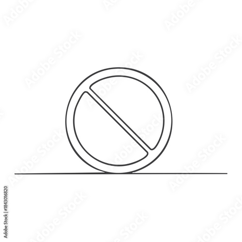 Prohibition Icon Illustration Drawing Warning Symbol Stop Sign