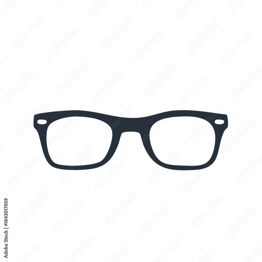 Fototapeta premium Elegant Eye Glasses Silhouette Minimalistic Spectacles Fashionable Accessory Style Vision Optometry Concept