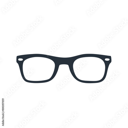 Elegant Eye Glasses Silhouette Minimalistic Spectacles Fashionable Accessory Style Vision Optometry Concept