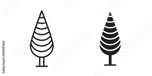 Tree icon pictogram in trendy outline style. icon, sign or symbol.