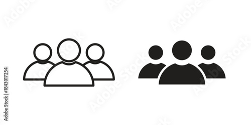 Users icon pictogram in trendy outline style. icon, sign or symbol.