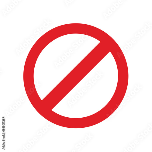 Free Download Red Prohibition Sign No Entry Symbol Vector Graphic Illustration - GFXLoad