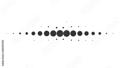 Minimal dotted line scale element for infographics, data visuals, modern UI design, abstract digital layouts vector illustration