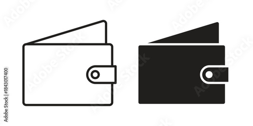 Wallet icon pictogram in trendy outline style. icon, sign or symbol.