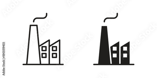 Pollution icon in filled, thin line, stroke style for website and apps