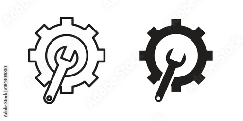 Repair icon in filled, thin line, stroke style for website and apps