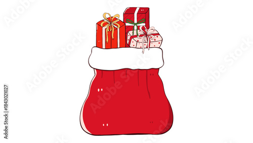 christmas stocking with gifts