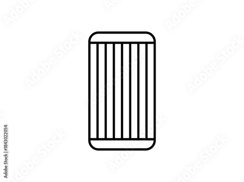 Simple Line Art Illustration of an Air Filter.