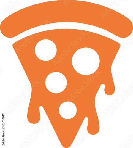 Cheesy Pizza Slice Fast Food Logo