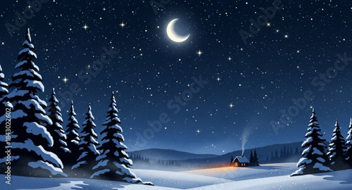 winter landscape with trees