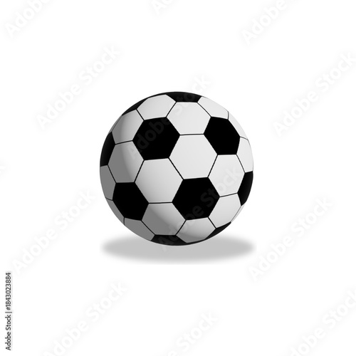 Black and white soccer ball illustration