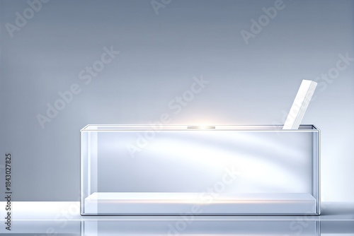 Election Day Banner Mockup Displaying Voting Box and Ballot in a Simple Setting