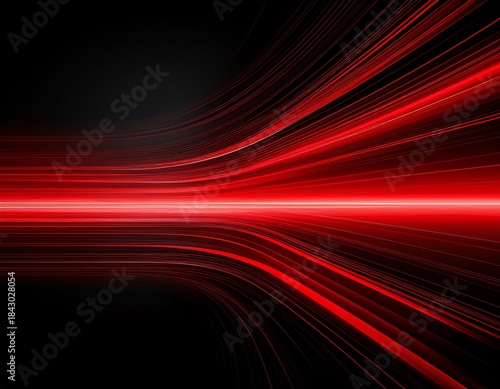 red speed light horizontal straight line on black background