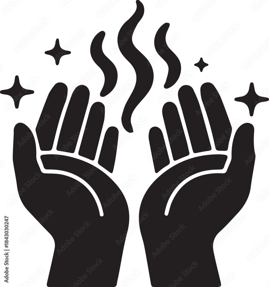 Obraz premium Warm hand warmer icon