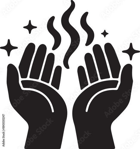 Warm hand warmer icon