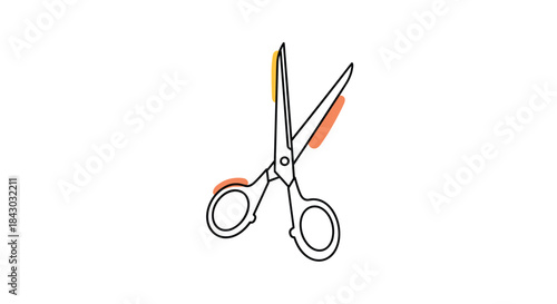 Pair of metal scissors with long blades poised on a white surface symbolizing craft and precision for cutting fabric paper and ideas.