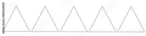 Triangular Peaks Dashed Tracing Pattern
