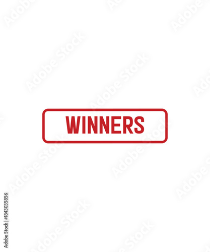 Winners stamp or badge on white background