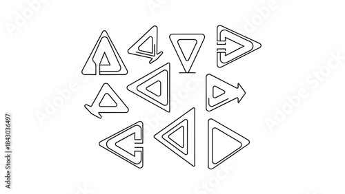 Database icon set showing stacked cylinder storage disk symbol for cloud data center technology server infrastructure computing network professional flat vector line art illustration isolated