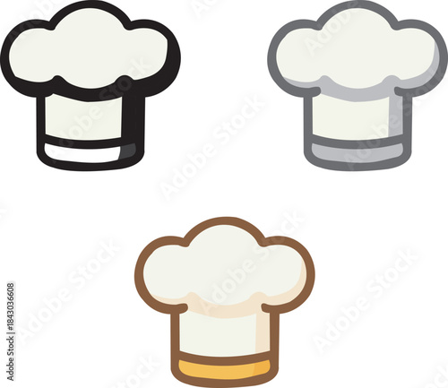Chef Hat Food Icon – Cooking and Restaurant Vector Illustration