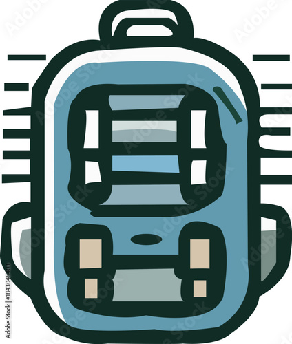 Camping Backpack Icon – Outdoor Travel Gear Vector