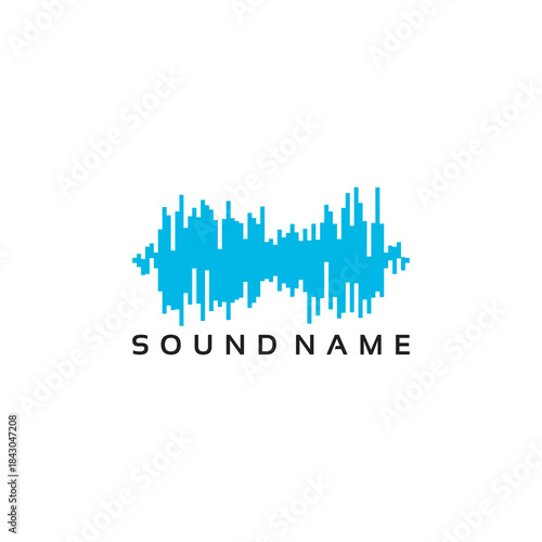 Sound Waveform Logo Design for Audio and Music.
