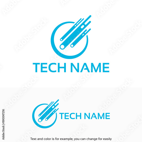 Modern Tech Company Logo Design with Abstract Elements.