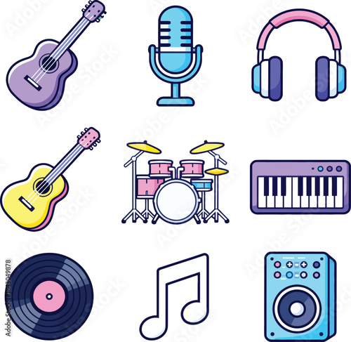 Music Instruments Icon Set