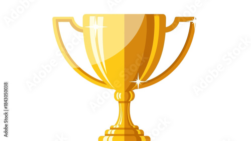 Golden trophy cup symbolizing achievement and success