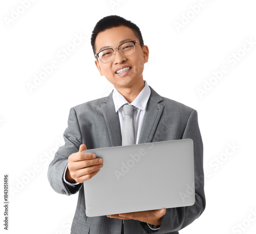Chinese businessman with la...