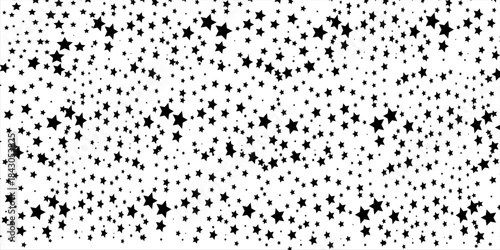 black stars confetti decoration