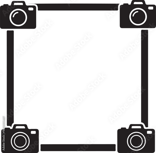 simple vector illustration of a digital photo camera icon