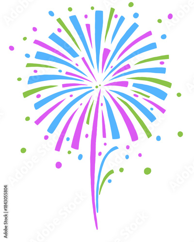 Colorido fuego artificial.