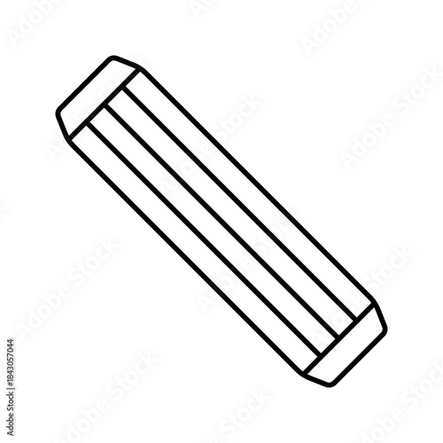 Wooden dowel rod line art outline icon vector illustration
