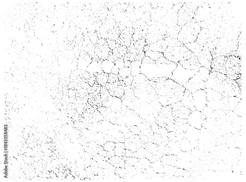 Noisy irregular old surface overlay texture. Subtle grunge urban monochrome vector background. Abstract cracks effect graphic resource.