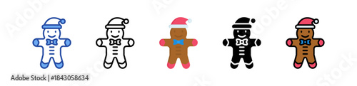 Gingerbread Icon Multi Style Illustration