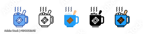 Hot Chocolate Icon Multi Style Illustration