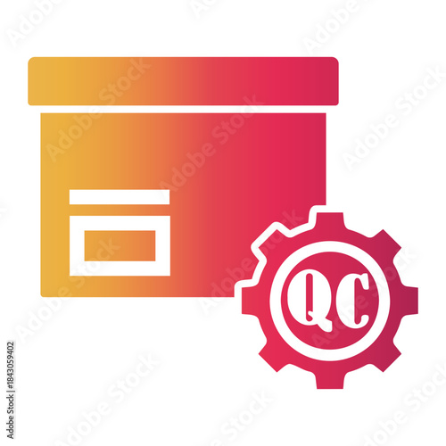 quality control Gradient icon